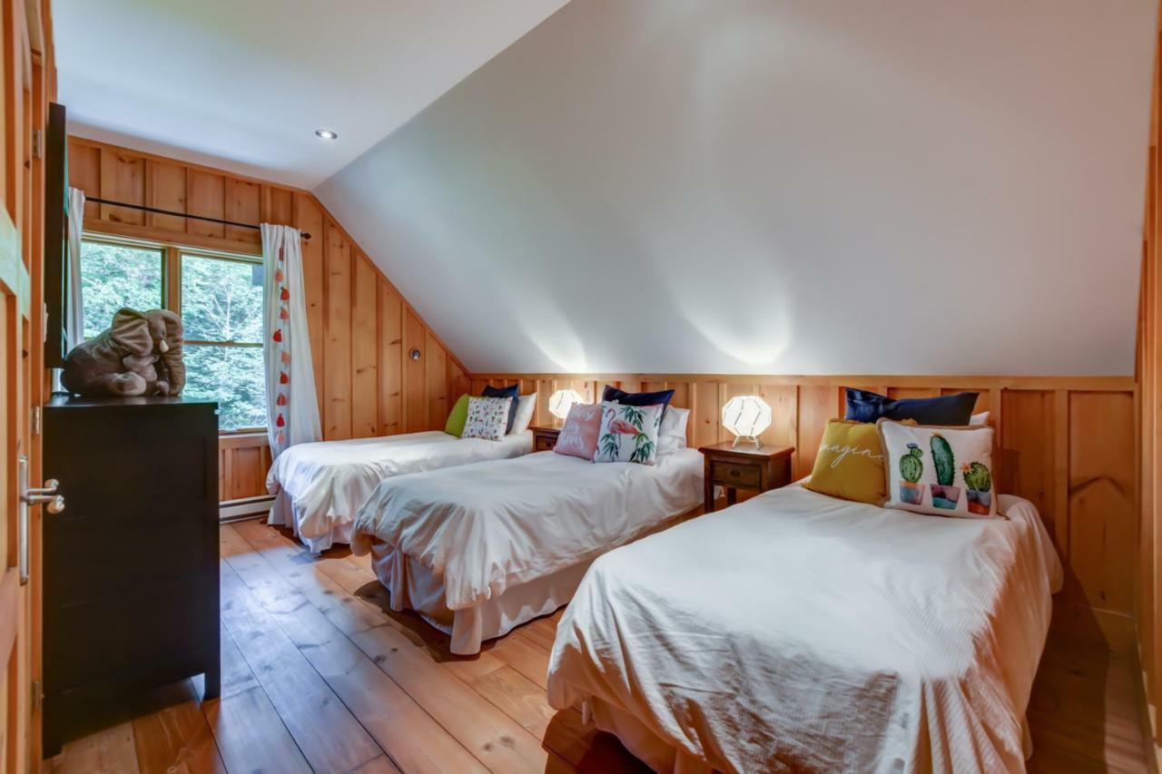 Chic Log Chalet With Hot Tub - Mont-Tremblant North Side By Reserver.Ca Lac-Superieur المظهر الخارجي الصورة